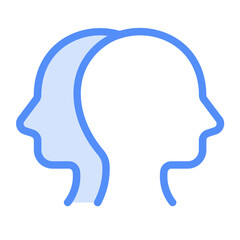 bipolar icon with lineal color style