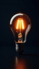 Bright Light Bulb Illuminating Darkness Inspiration, Innovation, and Creative Breakthrough