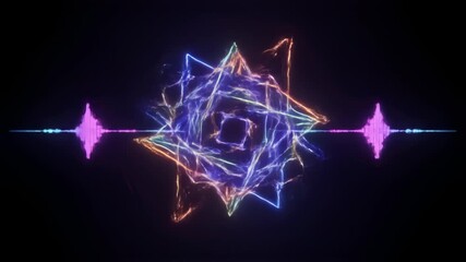 Abstract Geometric Shape Transforms With Dynamic Audio Waves