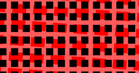 Funky creative grid transition, old school polka dots bg. Visually abstract, bright vibrant nostalgic bg. Corporate theme, screen saver. Disco geometric design. Vintage 70s aesthetic show.