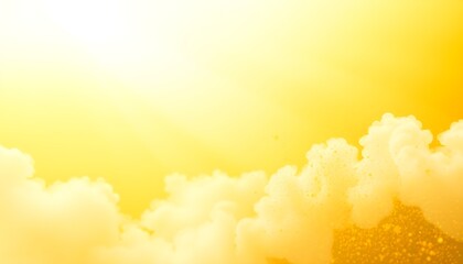 황금빛노란색배경과떠다니는먼지입자효과