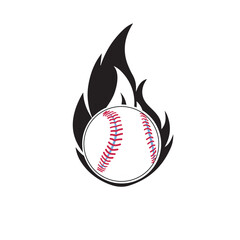 Baseball logo design with a cool and simple flying effect. Perfect for your team logo.