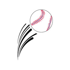 Baseball logo design with a cool and simple flying effect. Perfect for your team logo.