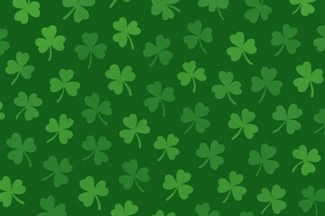 Seamless green shamrock pattern