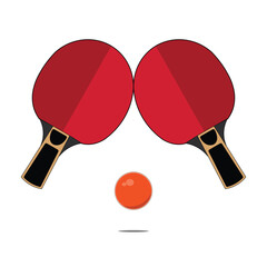 Illustration of a cool ping pong ball logo design