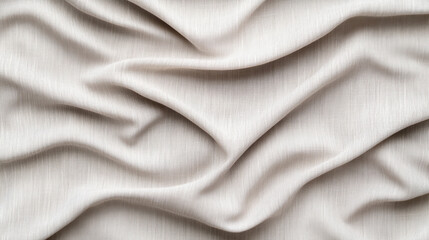 Fototapeta premium Soft folded fabric texture with natural wrinkles creates cozy atmosphere
