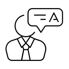 instructor icon with thin style