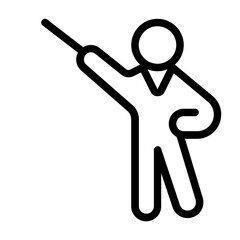 teacher explained icon with line style