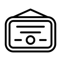 educator certificate icon with line style