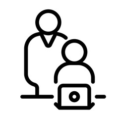 teacher guides icon with line style