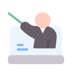 online classes icon with flat style