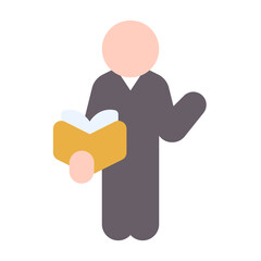 teacher icon with flat style
