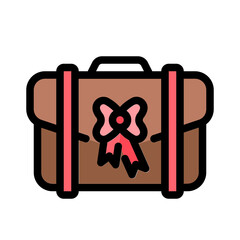gift for teacher icon with flat line style