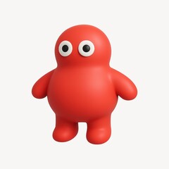Fototapeta premium Red cartoon character toy