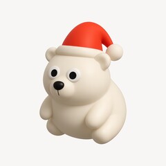 Cute festive bear figurine