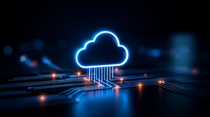 Obraz premium Empowering Business Infrastructure: Cloud Technology for Efficiency, Scalability, and Connectivity
