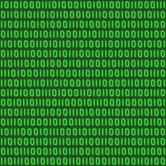 Binary code seamless (repeatable) green screen pattern, background, wallpaper, swatch