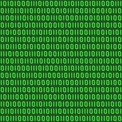 Binary code seamless (repeatable) green screen pattern, background, wallpaper, swatch