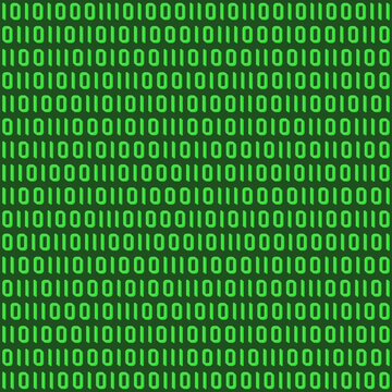 Binary code seamless (repeatable) green screen pattern, background, wallpaper, swatch