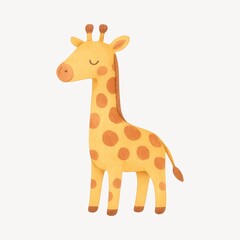 Fototapeta premium Cute watercolor giraffe illustration.