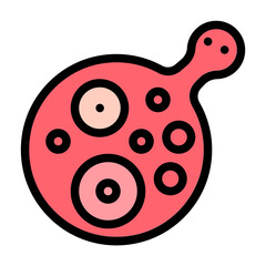 invasive ductal carcinoma icon with flat line style