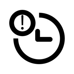 Time delay icon. Isolated on white. icon . vector illustration, pictogram isolated on white background. color editable

