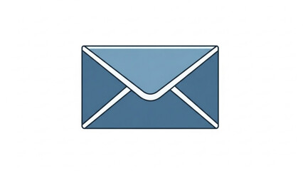 An illustrated graphic of a blue envelope, representing communication, mail, and correspondence, with a clean and modern design aesthetic suitable for digital platforms and print