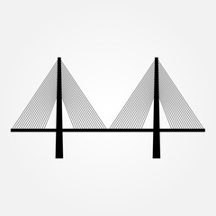 bridge icon symbol illustration vector eps10 logo template design pattern seamless bright minimal design flat design realistic style simple design modern design