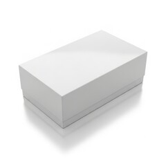 Naklejka premium Empty white gift box isolated on white background