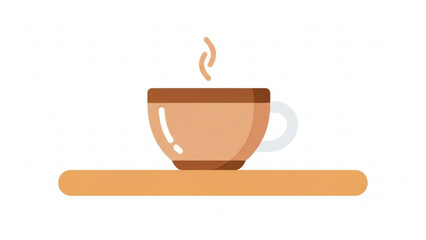 Warm cup of coffee with steam rising, representing a comforting beverage or a morning routine moment, perfect for advertising or lifestyle content