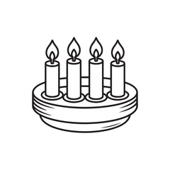 Obraz premium birthday cake with candles