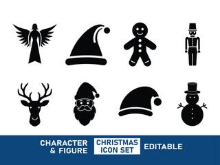 Christmas Character & Figure Icons Set