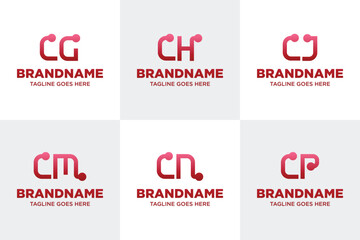 Letters CG CH CJ CM CN CP Technology Logo, symbolizing innovation, digital growth, and connectivity