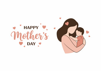 Happy Mother and Daughter Embracing with love