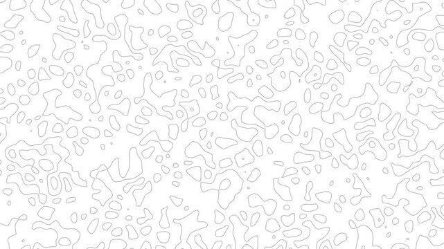 Dynamic Topographic Contours In Monochrome Style
