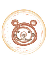 クマさんのラテアート