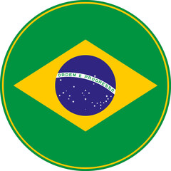 Brazil Circle Flag, Brazil Flag Icon
