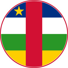 Central African Republic Circle Flag, Central African Republic Flag Icon