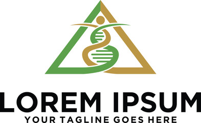 DNA Lab letter A logo