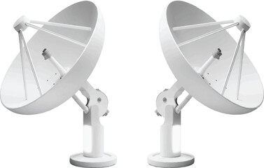 satellite dish on white background