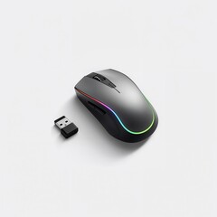 Wireless computer mouse isolated on white background