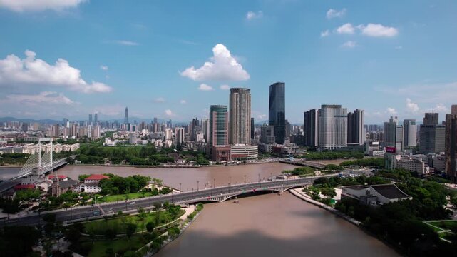 Aerial view of Ningbo, China