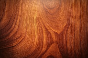 Obraz premium Close-up of natural wood grain pattern in warm brown hues showcasing smooth texture and organic flowing lines