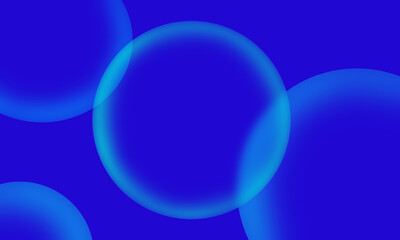 Abstract blue bubbles with soft glow