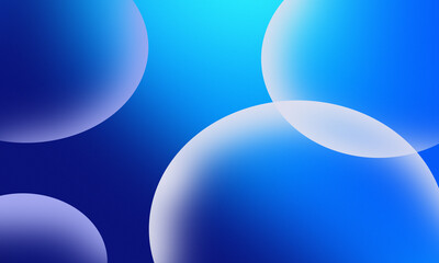 Abstract blue bubbles gradient background