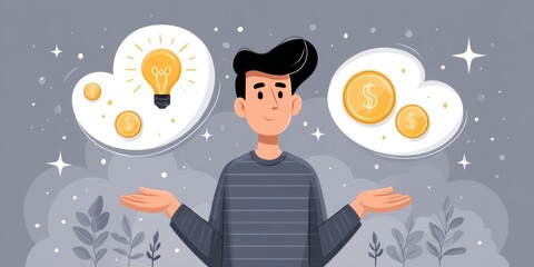 A startup founder explaining burn rate and required capital to investors