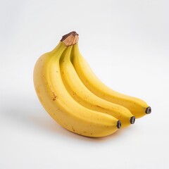 Ripe banana bunch isolated on white background