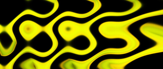 Golden glowing curves dance against a dark canvas, creating a modern, vibrant background perfect for tech, design, or creative projects and modern art