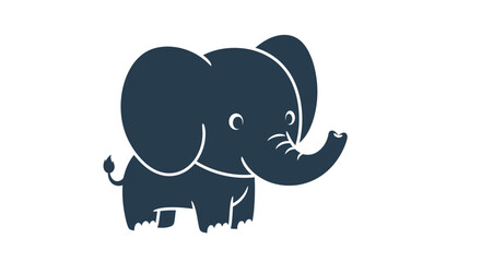 Adorable baby elephant illustration, cute and playful design, perfect for children's books or