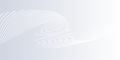 Abstract gray background with white lines curve and soft lights, Vector illustration